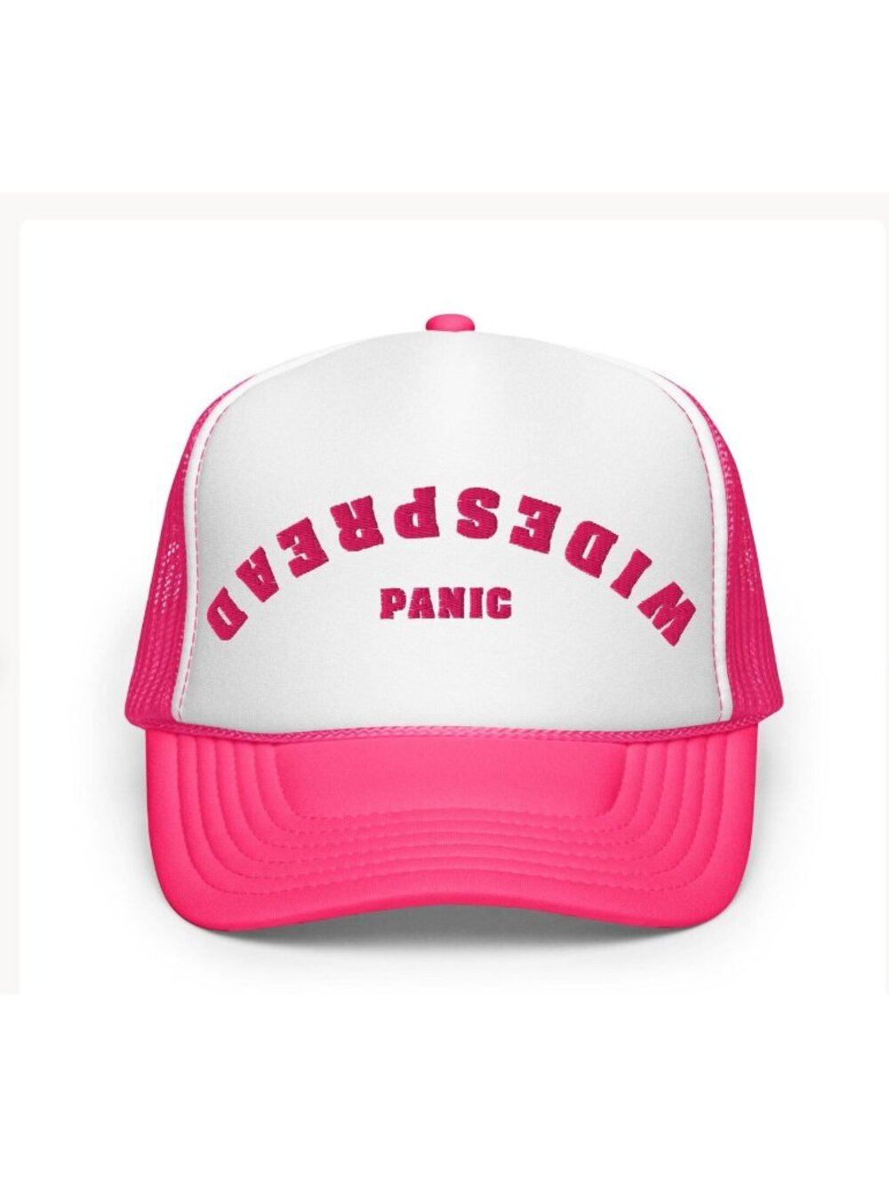 Widespread Panic Hot Pink Upside down Embroidered Foam Trucker Hat, NEW